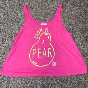 Gilly Hicks Medium M Grow a Pear Tank Top Bright Pink